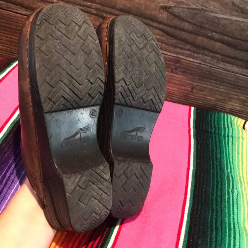 Dansko Brown Leather Open Back Clog Mule - image 4